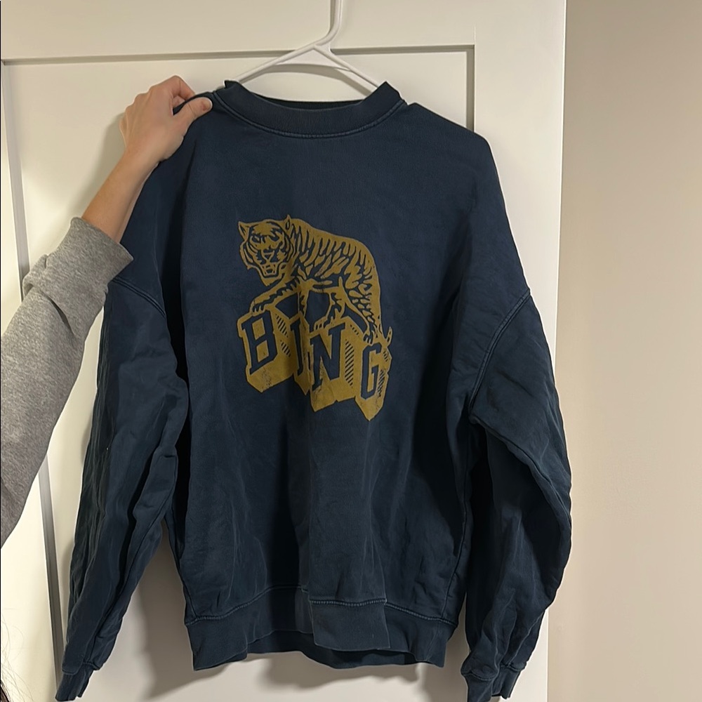 Anine Bing Navy crew sweatshirt